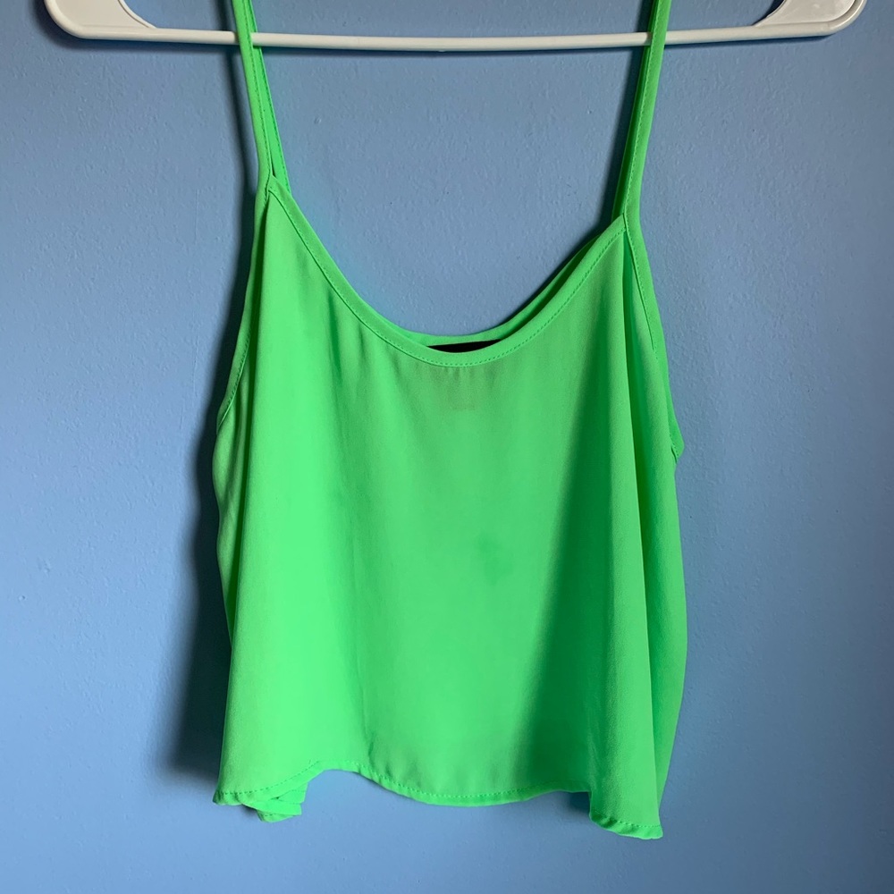 Neon Green Cropped Tank